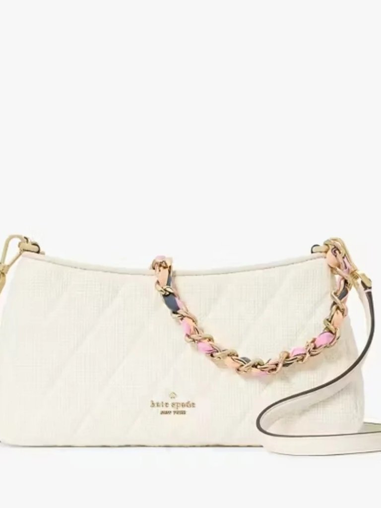 Brand New Kate Spade Carey Tweed Convertible Crossbody Cream Multi